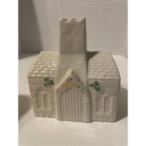 Belleek Irish Village Series St Patricks Church Parian China Votive Holder 2005